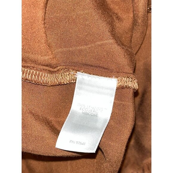 Pure Jill Brown Outdoor Long Sleeve 100% Lenzing Button-Up Shirt Women's Size XX - Picture 8 of 8